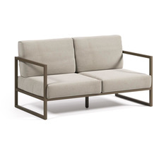 Nosh Comova 2-Sitzer Sofa 100% outdoor hellgrau und Aluminium grün 150 cm