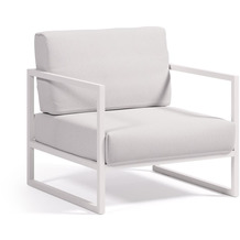 Nosh Comova Sessel 100% outdoor weiß und aus weißem Aluminium