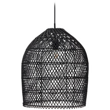 Nosh Domitila Lampenschirm für Pendelleuchte aus Rattan mit schwarzem Finish Ø 44 cm