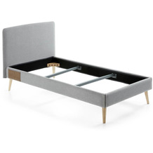 Nosh Dyla Bezug für Bett in Grau mit Matratze von 90 x 190 cm
