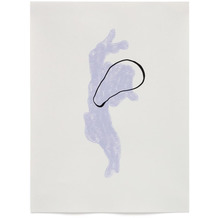 Nosh Inka Bild aus Papier weiß und blau 29,8 x 39,8 cm