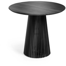 Nosh Jeanette runder Tisch aus massivem Mindiholz schwarz Ø 90 cm