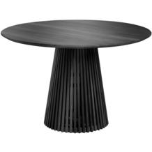 Nosh Jeanette runder Tisch aus massivem schwarzem Mindiholz Ø 120 cm