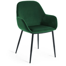 Nosh Konna Stuhl aus grünem Samt