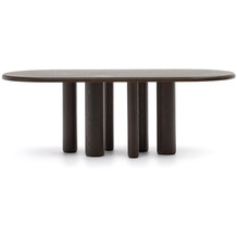 Nosh Mailen ovaler Tisch aus Eschenfurnier mit dunklem Finish  220 x 105 cm