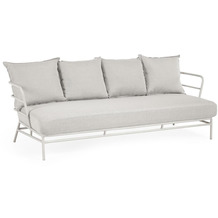 Nosh Mareluz 3-Sitzer Sofa aus Stahl weiß 197 cm