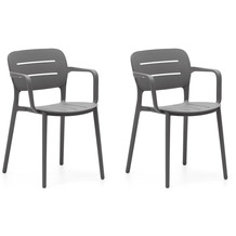 Nosh Morella Outdoor-Stuhl aus grauem Kunststoff 2er-Set