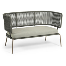 Nosh Nadin 2-Sitzer Sofa mit grünem Seil und verzinktem Stahl 135 cm