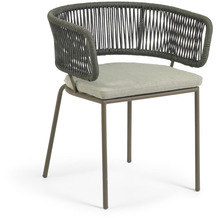 Nosh Nadin Stuhl mit grünem Seil und verzinktem Stahl