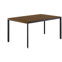 Nosh Nadyria ausziehbarer Tisch mit Walnussfurnier und schwarzen Stahlbeinen 120 (160) x 80 cm