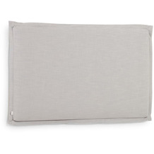 Nosh Tanit Bettkopfteil mit abnehmbarem Bezug aus Leinen grau für Bett von 160 cm