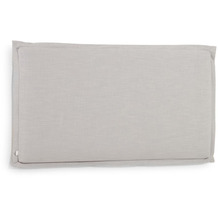 Nosh Tanit Bettkopfteil mit abnehmbarem Bezug aus Leinen grau für Bett von 200 cm