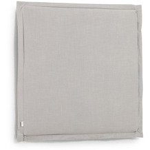 Nosh Tanit Bettkopfteil mit abnehmbarem Bezug aus Leinen grau für Bett von 90 cm