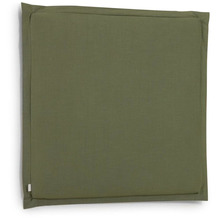 Nosh Tanit Bettkopfteil mit abnehmbarem Bezug aus Leinen grün für Bett von 90 cm