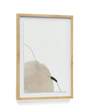 Nosh Toroella abstraktes Bild weiß und braun 50 x 70 cm