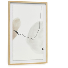 Nosh Torroella abstraktes Bild weiß, braun und grau 60 x 90 cm