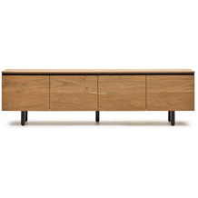 Nosh Uxue TV-Möbel 4-türig aus massivem Akazienholz mit natürlichem Finish 200 x 58 cm