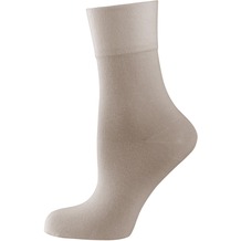 nur die Damen "Feine Baumwolle Komfort Socke" beigegrau 35-38