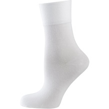 nur die Damen "Feine Baumwolle Komfort Socke" weiß 35-38