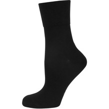 nur die Damen "Feine Baumwolle Komfort Socke" schwarz 35-38