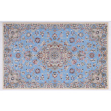 Oriental Collection Orientteppich Nain Sherkat hellblau 90 x 145 cm