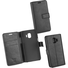 OZBO PU Tasche Diary Business schwarz komp. mit Samsung Galaxy J2 Pro (2018)