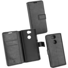 OZBO PU Tasche Diary Business schwarz komp. mit Sony Xperia XA2