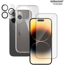 PanzerGlass f. iPhone 14 Pro, Bundle Clear Glass+Case