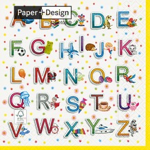Paper+Design Tissue Servietten School fun 33 x 33 cm 20 Stück