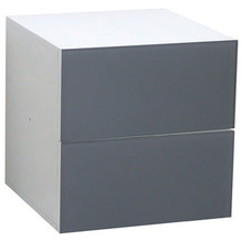 PHOENIX Atlanta - Schubladencontainer mit 2 Schubladen mit Push-Open-Funktion und Glasfront Smokey Grey