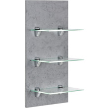 Posseik Panel VIVA mit 3 Glasablagen beton