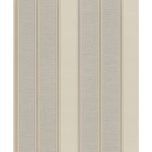 Rasch Vinyltapete Streifen 421019 Saphira Grau-Hellgrau 0.53 x 10.05 m