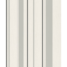 Rasch Vlies Tapete Streifen 536256 Rock´n Rolle Weiß 0.53 x 10.05 m