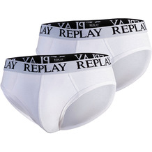 REPLAY SLIP Basic Cuff Logo 2 Stück Box white/white L