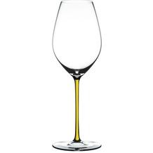 Riedel Fatto A Mano Champagne Wine Glas mit gelbem Stiel