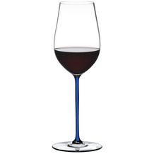 Riedel Fatto A Mano Riesling/Zinfandel Glas mit dunkelblauem Stiel