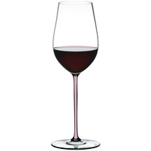 Riedel Fatto A Mano Riesling/Zinfandel Glas mit pinkem Stiel