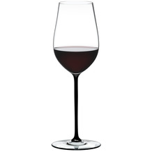 Riedel Fatto A Mano Riesling/Zinfandel Glas mit schwarzem Stiel