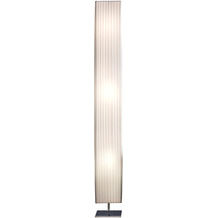 SalesFever Stehlampe 160 cm eckig weiß, chrom Plisseé Lampenschirm, verchromtes Metall