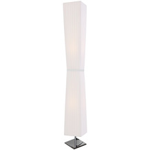 SalesFever Stehlampe eckig 120 cm Edelstahl, Latex Weiß 392935