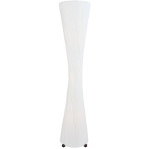 SalesFever Stehlampe rund 180 cm Edelstahl, Latex Weiß 392942
