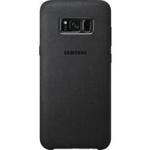 Samsung Alcantara Cover EF-XG955AS für Galaxy S8+ dunkelgrau