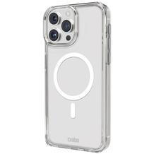 SBS Light Mag Cover compatible with MagSafe for iPhone 15 Pro Max, transparent