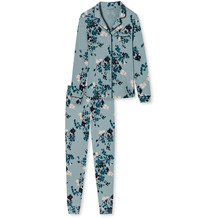 Schiesser Damen Pyjama lang graublau 178062-209 36