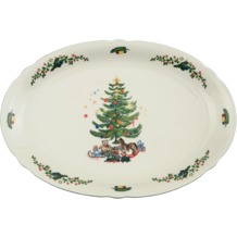 Seltmann Weiden Platte oval 35 cm Marie Luise Weihnachten 43607 bunt, grün