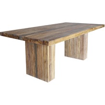 SIT BANDA Tisch 180x100 cm mit Eisenband natur
