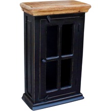 SIT CORSICA Hängeschrank 1 Tür schwarz mit honigfarbiger Deckplatte