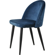SIT SIT&CHAIRS Stuhl, 2er-Set navy blue Gestell schwarz, Bezug blau