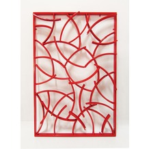 SIT THIS & THAT Wand-Dekoration 120 x 80 cm recycelte Fahrradfelgen rot