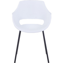 SIT &CHAIRS Stuhl, 2er-Set weiß Sitz weiß, Beine schwarz